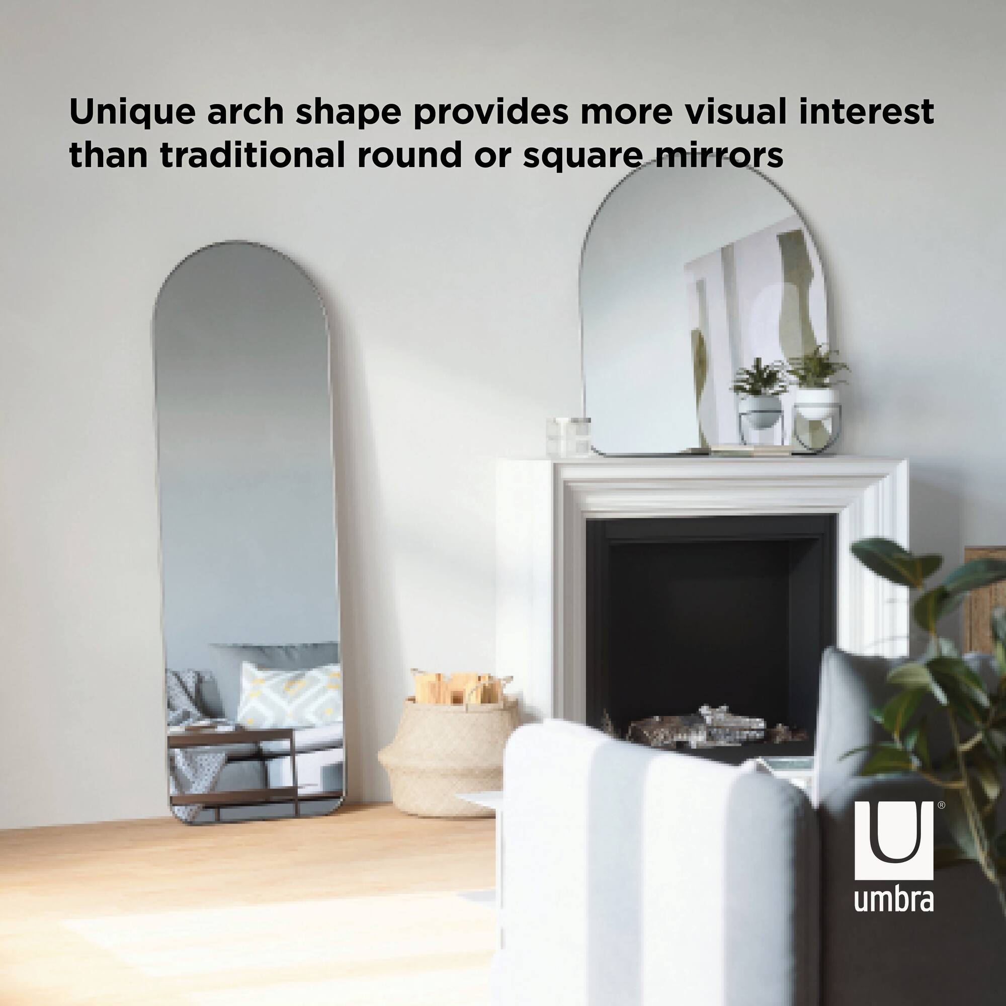 Umbra 62" Titanium Hubba Arched Mirror